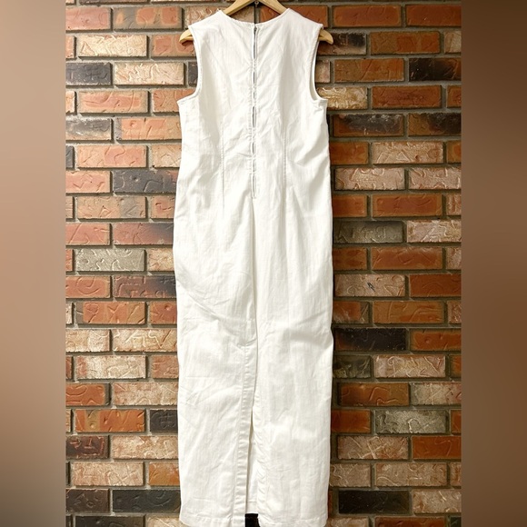 Reformation Kendi Denim Midi Dress in Fior Di Latte - Picture 8 of 11